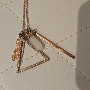 Boho Rose Gold Triangle Necklace
